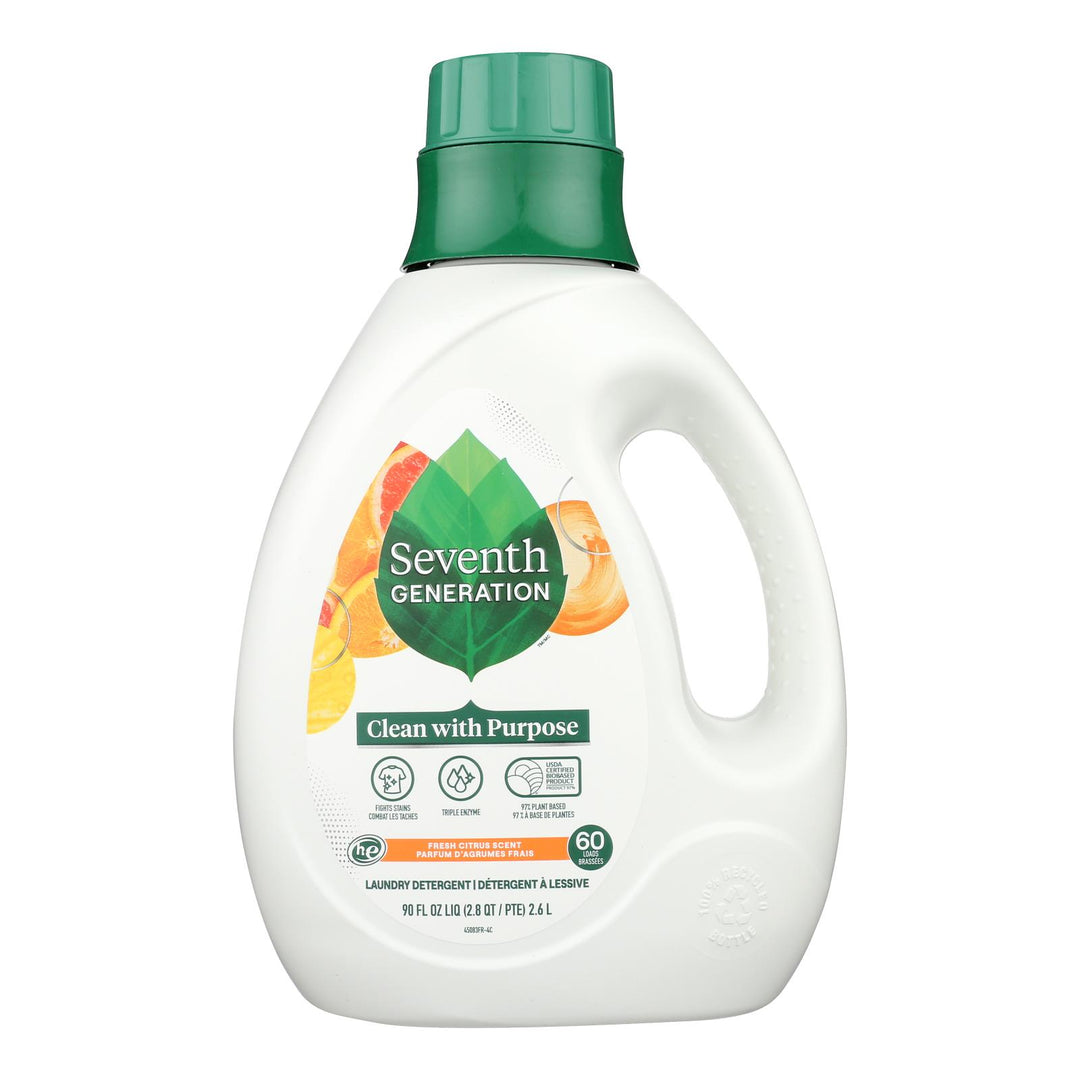 Seventh Generation - Liquid Laundry Fresh Citrus - Case Of 4-90 Fz - Maras Green